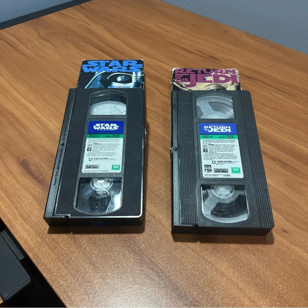 Star Wars and Return of the Jedi VHS Tapes